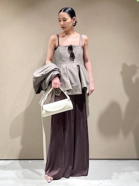 「アイテム（ベスト）」を使った、FUMIさん（レディース・162cm）の夏コーディネート