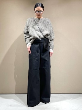 「Chaos（カオス）のChaos(カオス)/◆坪田あさみさんInstaLIVE紹介◆　 ペルシアモールニットプルオーバー（ニット/セーター）」を使った、FUMIさん（レディース・162cm）の冬コーディネート