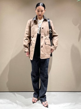 「Chaos（カオス）のアイテム（ブルゾン）」を使った、FUMIさん（レディース・162cm）の冬コーディネート