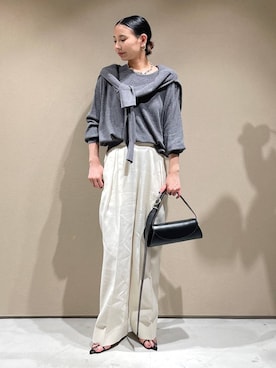 「Chaos（カオス）のChaos(カオス)/ハースニットプルオーバー（ニット/セーター）」を使った、FUMIさん（レディース・162cm）の夏コーディネート