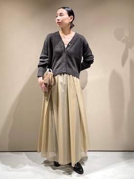 「Chaos（カオス）のアイテム（アクセサリー）」を使った、FUMIさん（レディース・162cm）の冬コーディネート