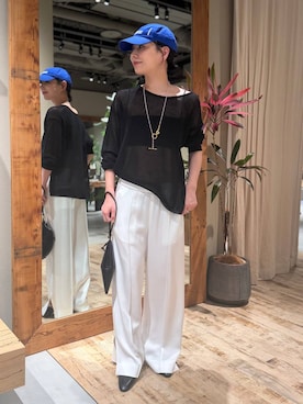 「Chaos（カオス）のアイテム」を使った、FUMIさん（レディース・162cm）の春コーディネート