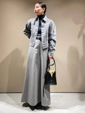 「Chaos（カオス）のアイテム（デニムジャケット）」を使った、FUMIさん（レディース・162cm）の秋コーディネート
