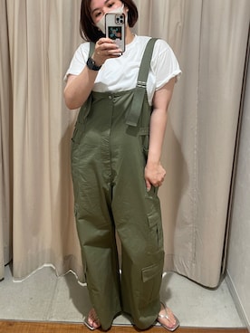 「Ungrid（アングリッド）のアイテム（オールインワン・サロペット）」を使った、井坪夢さん（レディース・168cm）の夏コーディネート