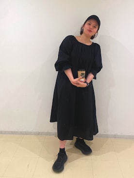 井坪夢さん（レディース・168cm）の冬コーディネート