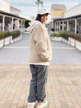 「ノーカラー」｜「アイテム（ブルゾン）」を使った、コロンビア公式さん（レディース・154cm）の秋コーディネート
