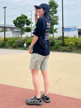 「アイテム（キャップ）」を使った、コロンビア公式さん（レディース・165cm）の夏コーディネート