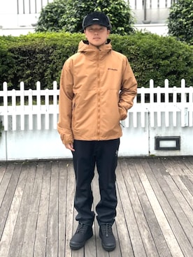 「アイテム（ナイロンジャケット）」を使った、コロンビア公式さん（メンズ・168cm）の冬コーディネート