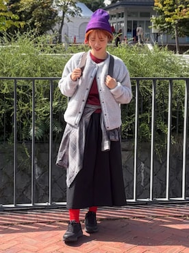 「Columbia（コロンビア）のアイテム（Tシャツ/カットソー）」を使った、コロンビア公式さん（レディース・161cm）の秋コーディネート