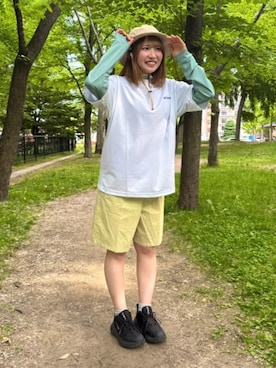「Columbia（コロンビア）のアイテム」を使った、コロンビア公式さん（レディース・157cm）の夏コーディネート