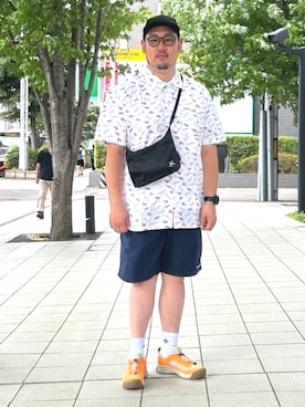 「アイテム（キャップ）」を使った、コロンビア公式さん（レディース・175cm）の夏コーディネート