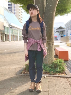 コロンビア公式さん（レディース・158cm）の秋コーディネート