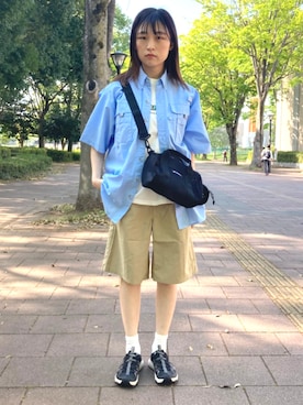 「黒サンダル」｜コロンビア公式さん（レディース・158cm）の夏コーディネート