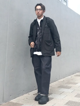 「アイテム（テーラードジャケット）」を使った、コロンビア公式さん（メンズ・181cm）の秋コーディネート