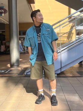 コロンビア公式さん(メンズ・172cm)の夏コーディネート
