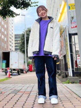 「メンズライクコーデ」｜「アイテム（その他アウター）」を使った、コロンビア公式さん（レディース・158cm）の秋コーディネート