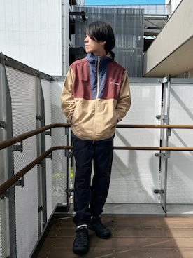 「フルジップ」｜コロンビア公式さん（メンズ・175cm）の冬コーディネート