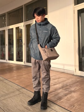 コロンビア公式さん（メンズ・173cm）の冬コーディネート