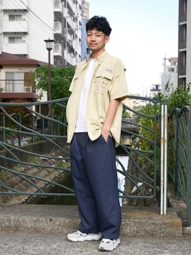 「アウトドア」｜コロンビア公式さん（メンズ・183cm）の春コーディネート