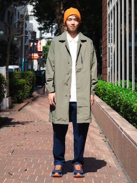 「アイテム（ニットキャップ/ビーニー）」を使った、コロンビア公式さん（メンズ・181cm）の秋コーディネート