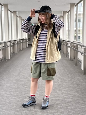 「Columbia（コロンビア）のアイテム」を使った、コロンビア公式さん（レディース・160cm）の夏コーディネート