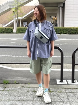 コロンビア公式さん(レディース・160cm)の夏コーディネート