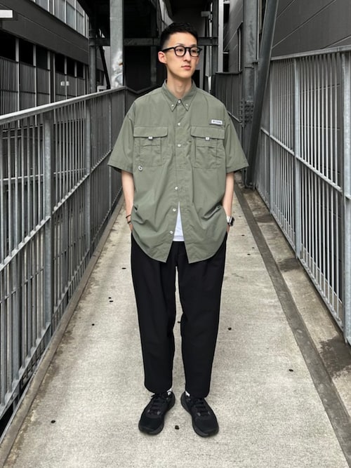 ColumbiaのColumbia／バハマ II ショートスリーブシャツ／コロンビア／UVカット／ベンチレーション／半袖シャツを使ったコーディネート（ZOZOTOWN Yahoo!店）