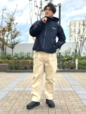 「アイテム（ナイロンジャケット）」を使った、コロンビア公式さん（メンズ・175cm）の冬コーディネート