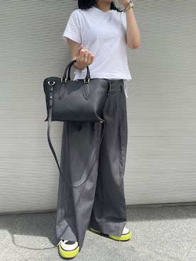 「TOFF&LOADSTONE（トフアンドロードストーン）のアイテム（ハンドバッグ）」を使った、Yさん（レディース・152cm）の春コーディネート