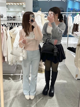 「one after another NICE CLAUP（ワンアフターアナザーナイスクラップ）のアイテム（ブーツ）」を使った、Moeさん（レディース・156cm）の冬コーディネート