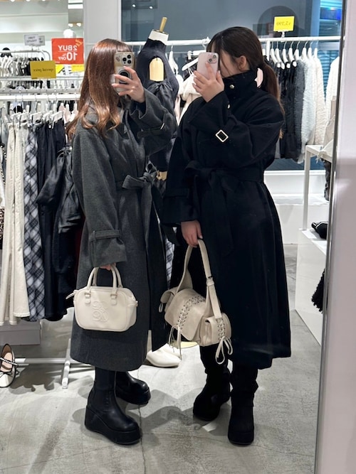 セール】ロングスタンドコート（ステンカラーコート）｜one after