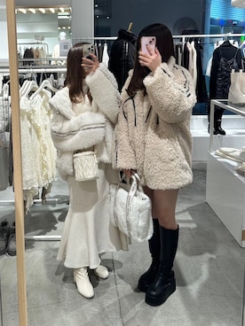 「骨格ストレート、冬」｜「アイテム（ジャケット/アウター）」を使った、Moeさん（レディース・156cm）の秋コーディネート