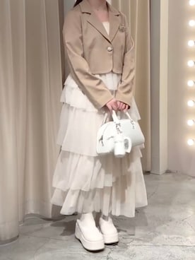 「one after another NICE CLAUP（ワンアフターアナザーナイスクラップ）のアイテム（ブーツ）」を使った、Moeさん（レディース・156cm）の冬コーディネート