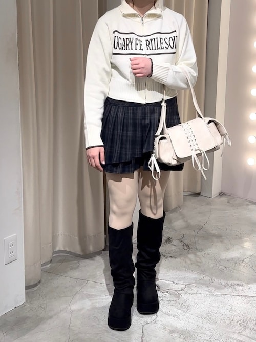 セール】ジップアップロゴニット（ニット/セーター）｜one after