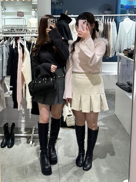 Moeさん（レディース・156cm）の冬コーディネート