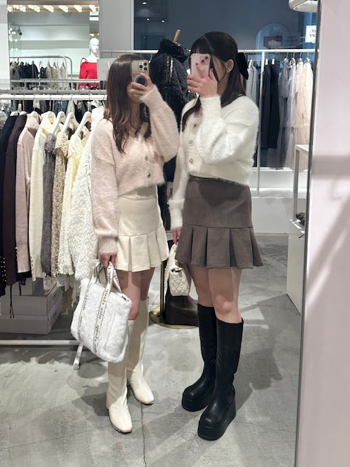セール】【Holiday collection】ボックスプリーツミニスカート