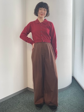 「アイテム（スリッポン）」を使った、濵中　心さん（レディース・162cm）の夏コーディネート