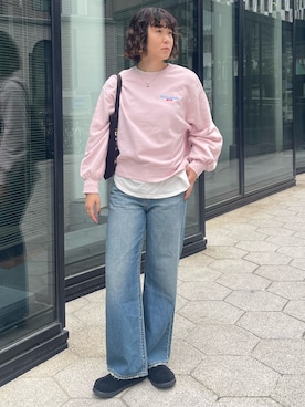 「アイテム（スリッポン）」を使った、濵中　心さん（レディース・162cm）の秋コーディネート