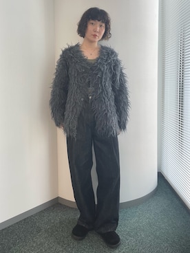 「アイテム（スリッポン）」を使った、濵中　心さん（レディース・162cm）の夏コーディネート