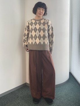 「アイテム（スリッポン）」を使った、濵中　心さん（レディース・162cm）の夏コーディネート