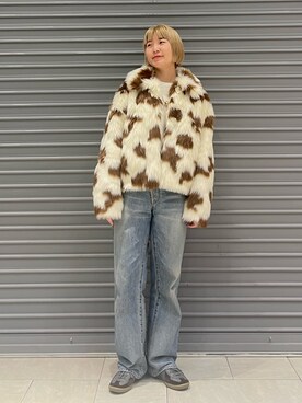 「Ungrid（アングリッド）のアイテム（その他アウター）」を使った、濵中　心さん（レディース・162cm）の冬コーディネート