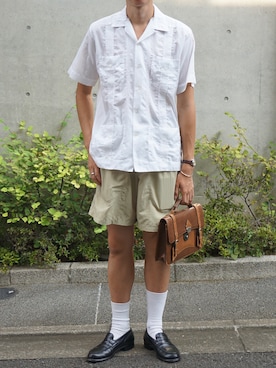 「アイテム（ハンドバッグ）」を使った、F.I.L.O__さん（メンズ・174cm）の夏コーディネート