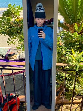 「アイテム（ナイロンジャケット）」を使った、F.I.L.O__さん（メンズ・174cm）の冬コーディネート