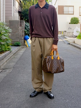 「アイテム（ボストンバッグ）」を使った、F.I.L.O__さん（メンズ・174cm）の秋コーディネート