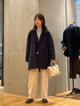 「URBAN RESEARCH DOORS（アーバンリサーチドアーズ）のウールリバーテーラードコート（その他アウター）」を使った、riko810さん（レディース・162cm）の秋コーディネート