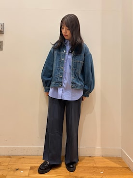 「URBAN RESEARCH DOORS（アーバンリサーチドアーズ）の『別注』Champion×DOORS　SWEAT PANTS（その他パンツ、ブルー系）」を使った、Rikoさん（レディース・162cm）の秋コーディネート
