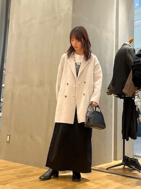 「URBAN RESEARCH DOORS（アーバンリサーチドアーズ）のウールリバーテーラードコート（その他アウター）」を使った、riko810さん（レディース・162cm）の秋コーディネート