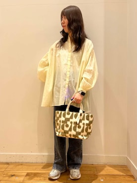 「ブラウスが主役の春コーデ」｜riko810さん（レディース・162cm）の春コーディネート