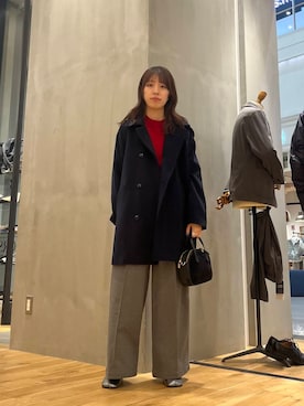 「かぐれ」｜「アイテム（ピーコート）」を使った、riko810さん（レディース・162cm）の秋コーディネート