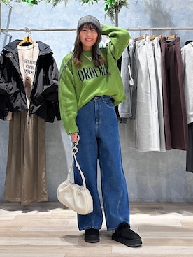 「アイテム（Tシャツ/カットソー、その他）」を使った、sankichi1346さん（レディース・159cm）の冬コーディネート